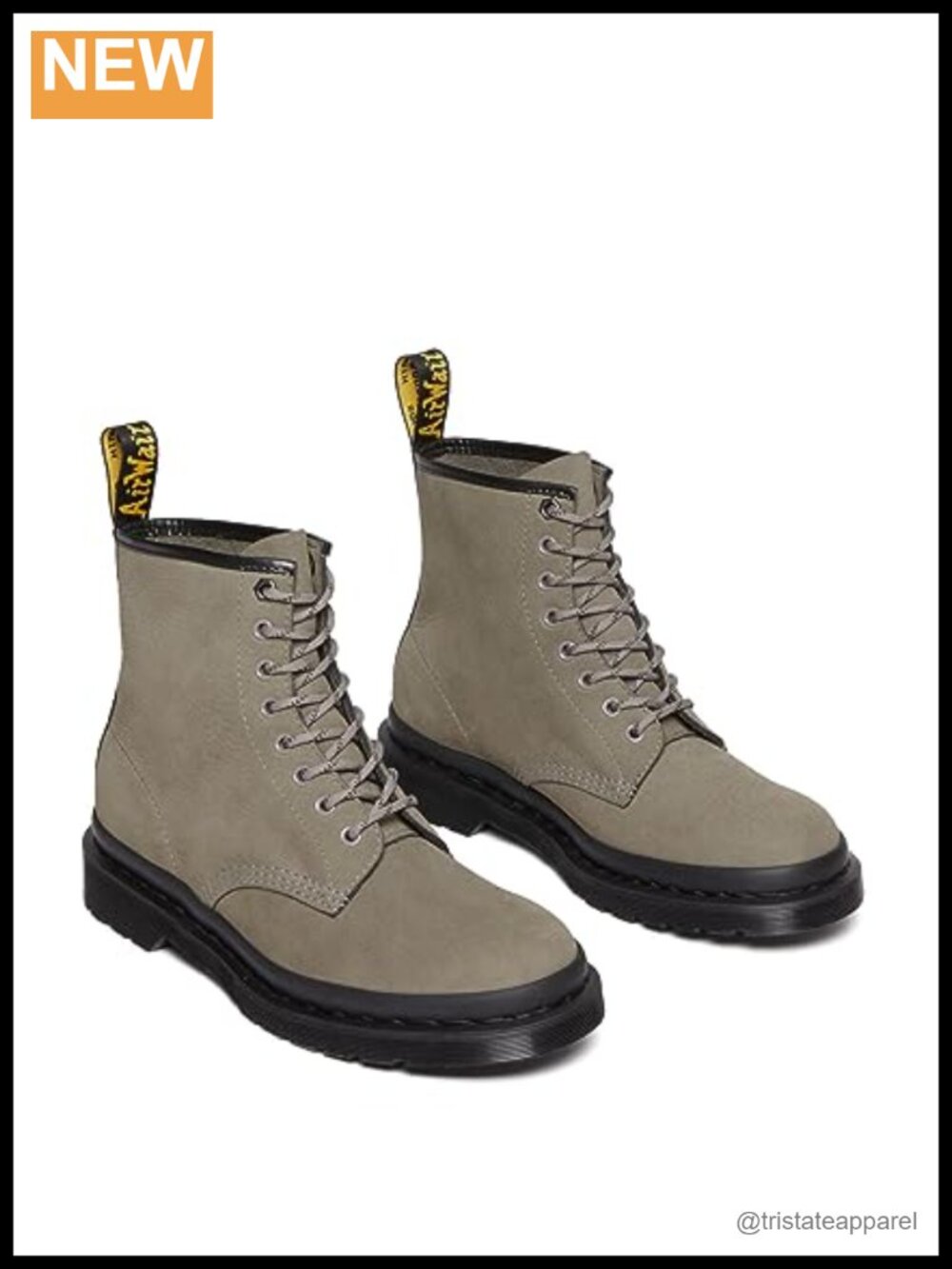 Dr. Martens 1460 Milled Nubuck Leather Ankle Boots Lace-Up Water Resistant